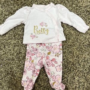 Newborn shirt and pants outfit